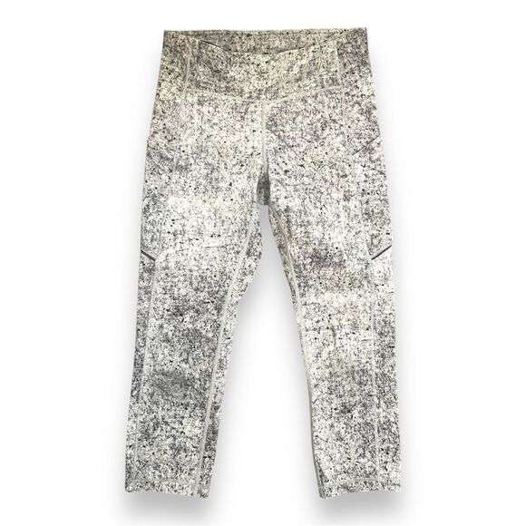 Lululemon Speed Up Crop 21" Antiqued Alpine White  Size 6 Leggings Pockets - Picture 1 of 9